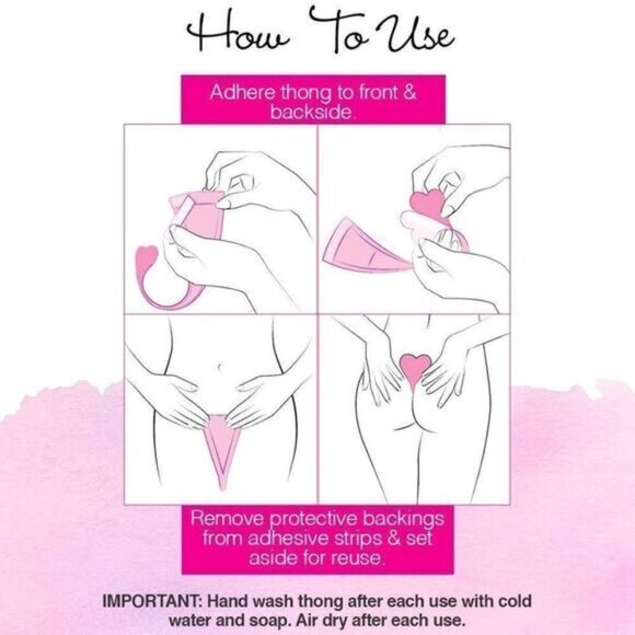 Hollywood Fashion Secrets Skip the Line Adhesive Thong, XS/S, 1‎ pack - Picture 3 of 5